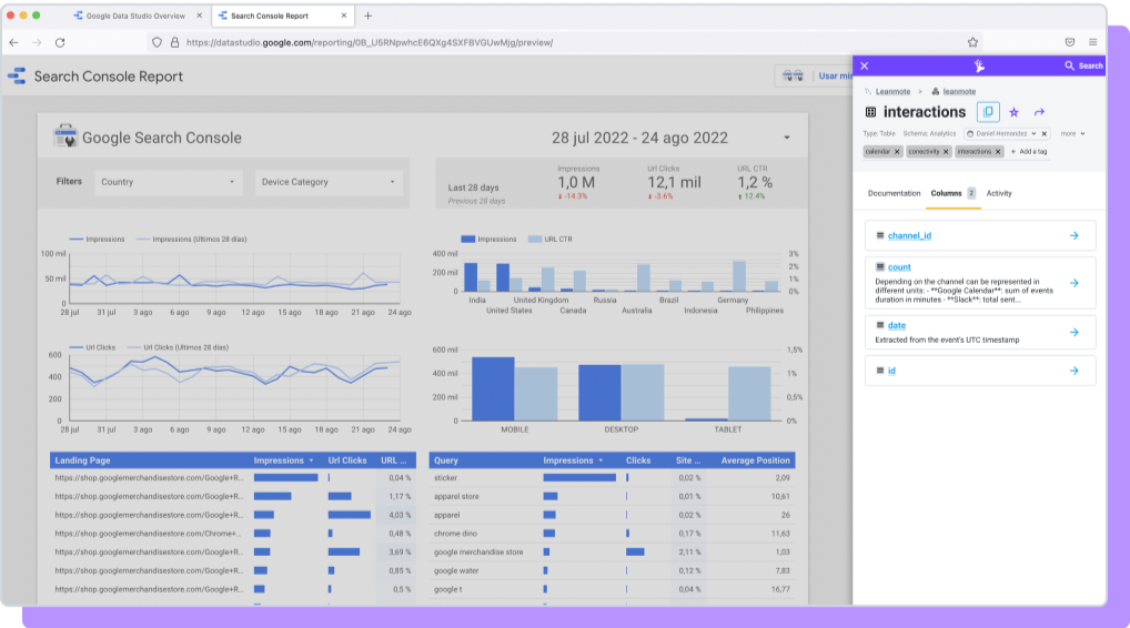 Google Chrome sidebar extension